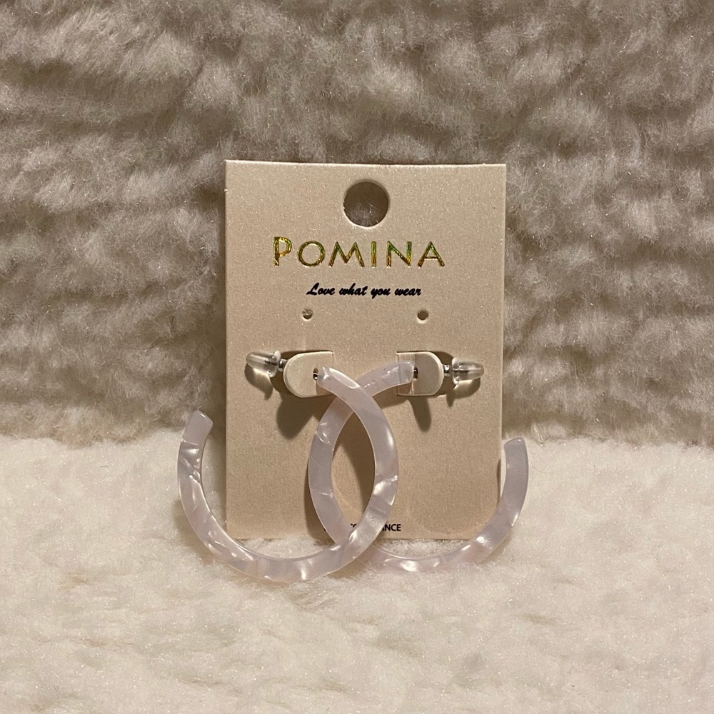 Marble Hoop Earrings